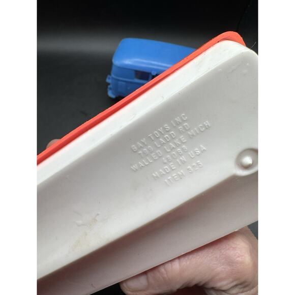 Vintage VW Volkswagen GAY Blue CAMPER Van & Boat GAY TOYS INC -C31 - Picture 6 of 12